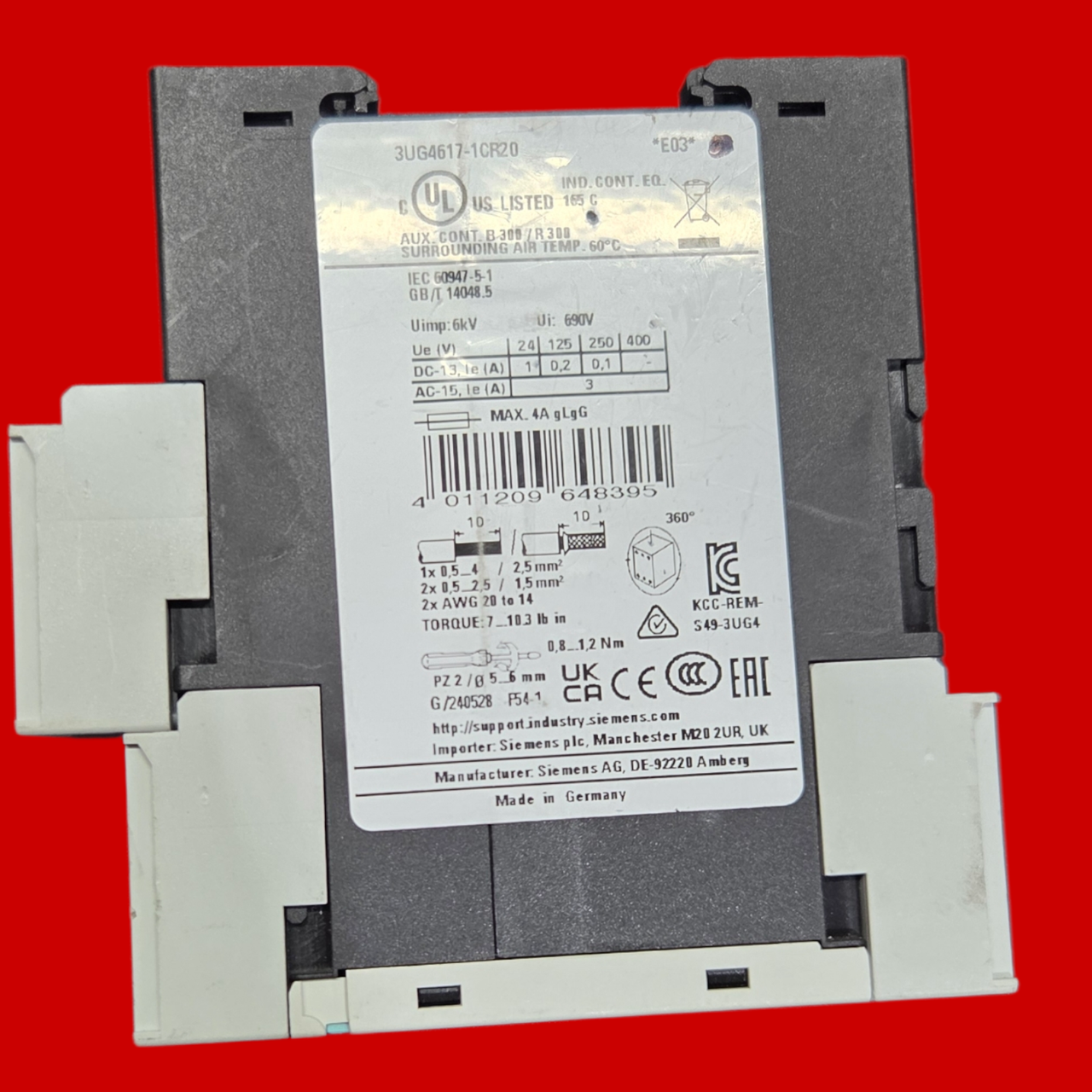 Siemens 3UG4617-1CR20 Phase Monitoring Relay, 160-690 V, 3UG Series