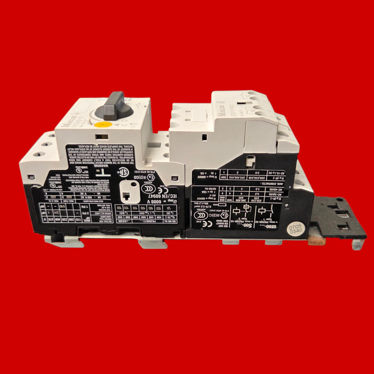 Eaton / Moeller Motor Protective Circuit Breaker, PKZM0-1,6 w/ Contactor, SE00-11-PKZ0