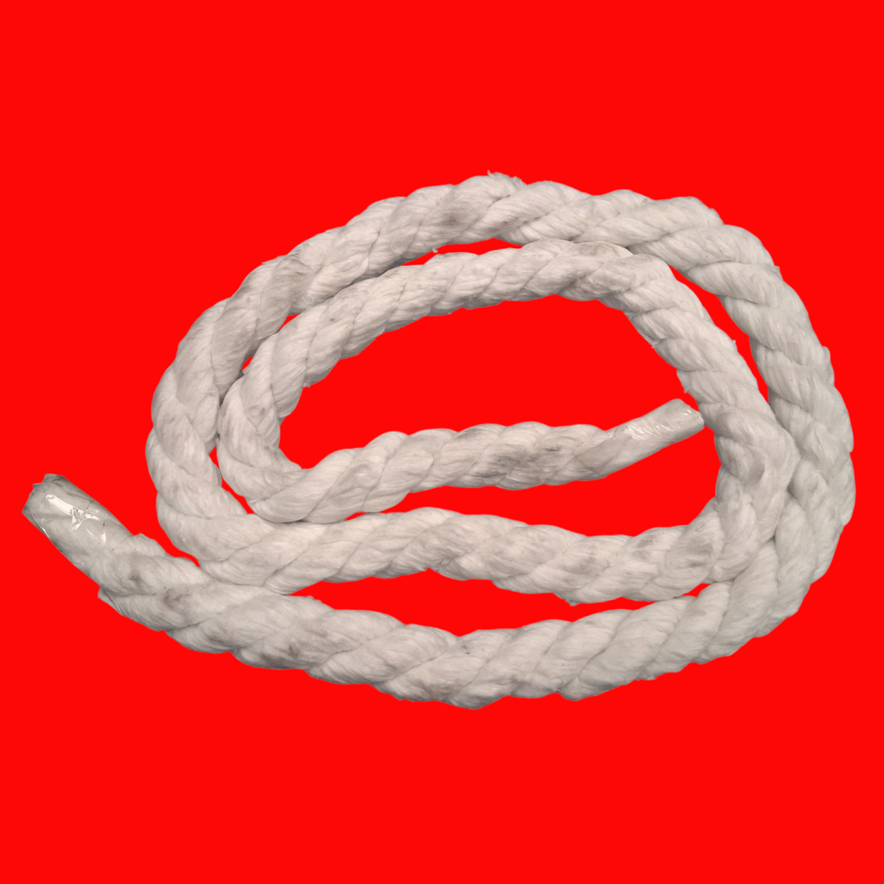 1" Round Twisted Ceramic Fiber Rope - 6' Long