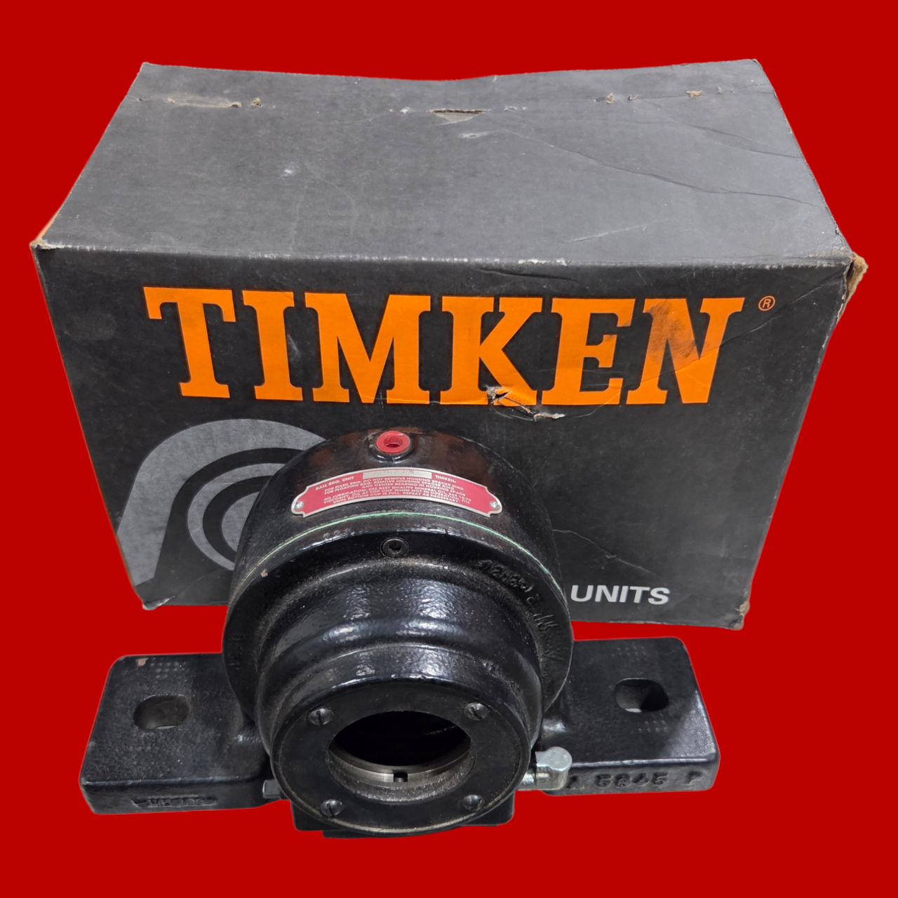 Timken SAL2 3/16 Pillow Block Ball Bearing Unit - 2-Bolt Base, 2-3/16 in Bore, Cast Iron Material, Standard Duty, Expansion Bearing (Floating)