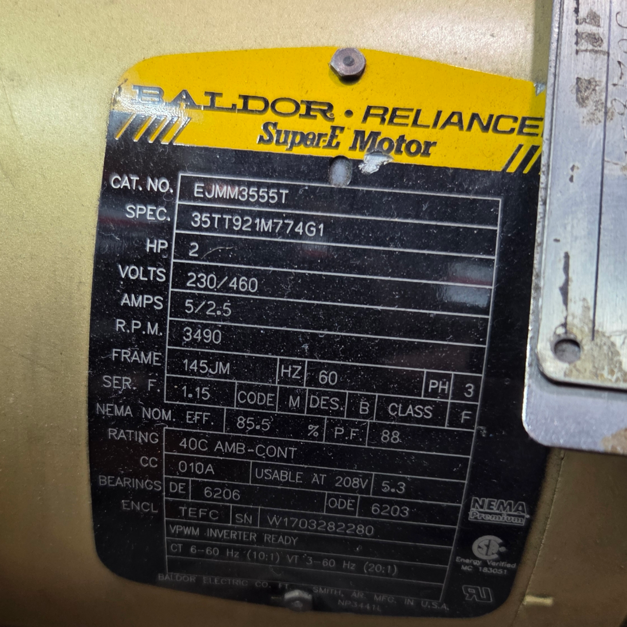 Scot Motor Pump, 4.88" Dia., 2HP, 230/460V, 3490 RPM, 145JM Frame, 16-JM