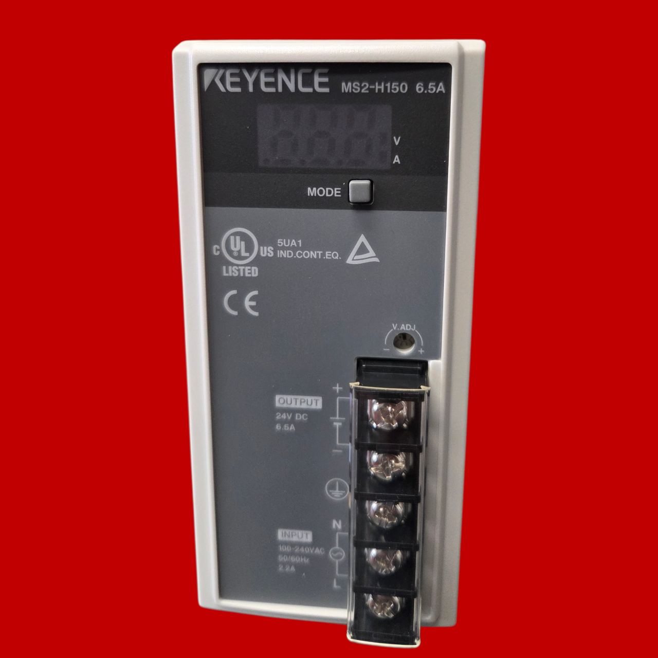 Keyence MS2-H150 Compact Switching Power Supply, Output Current 6.5 A, 150 W