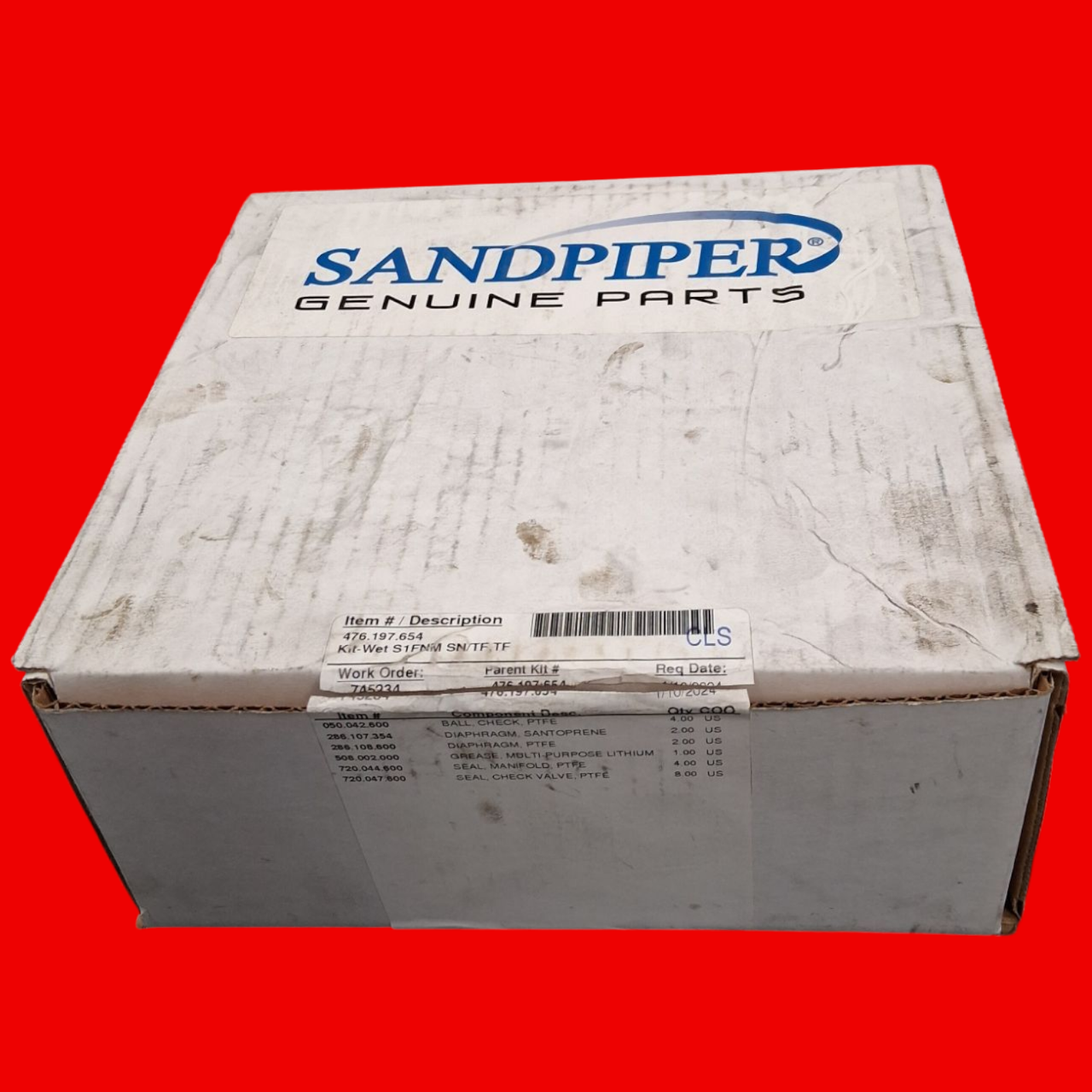Sandpiper 476.197.654 Diaphragm Pump Fluid Section Repair Kit