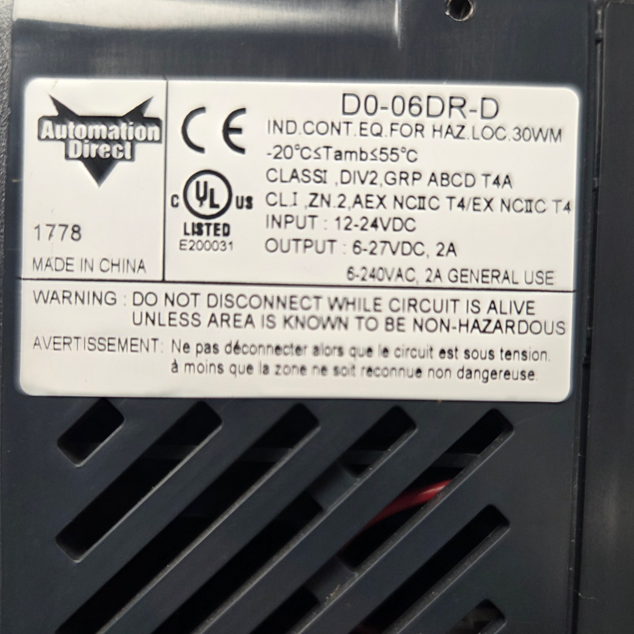 Direct Logic D0-06DR-D PLC