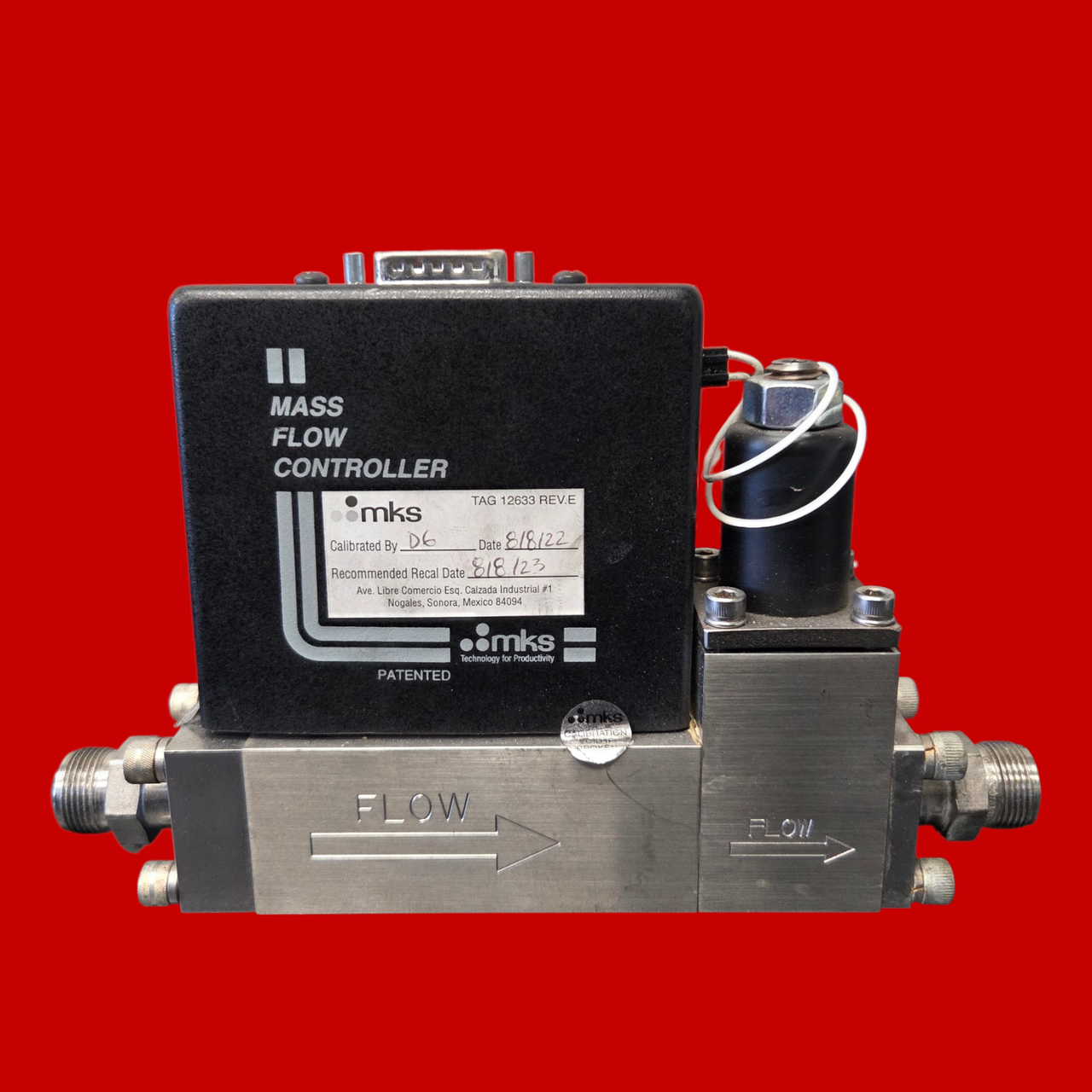 MKS Instruments Elastomer-Sealed Mass Flow Controller for Nitrogen Gas, 1559A-22518
