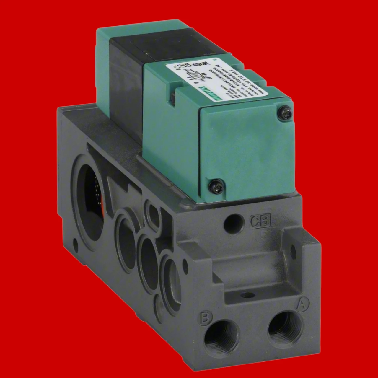 Numatics 153SA415K000030 Solenoid Air Control Valve: Four-Way / Two-Position, 
