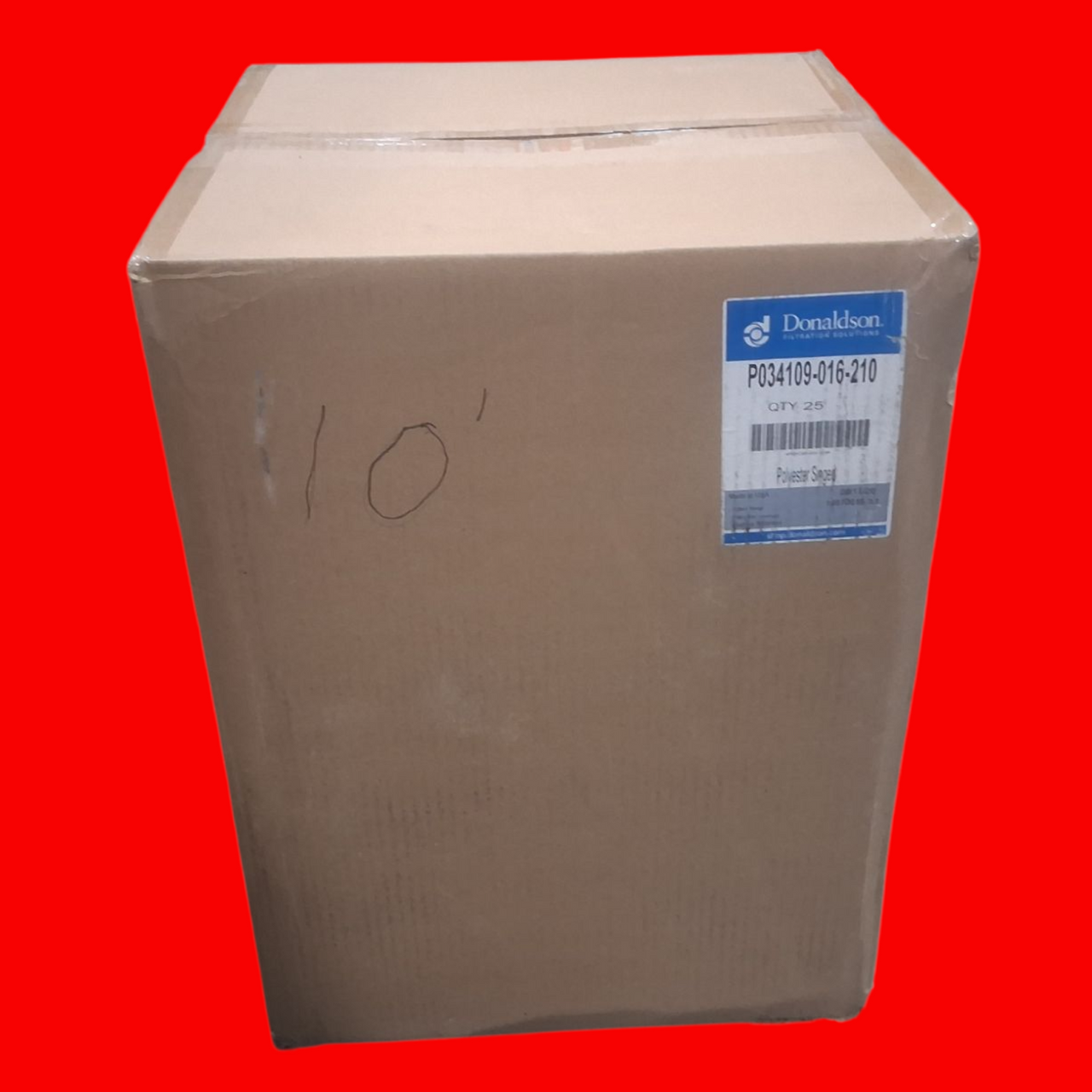 Donaldson P034109-016-210 RF Polyester Singed Bag Filter 123 MM OD X 3128 MM L (4.85" OD X 123.13" L) Box of  25