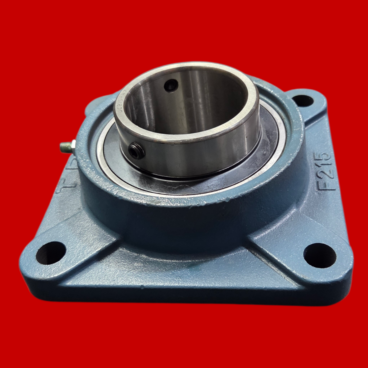 Tritan UC215-47 Four Bolt Flange Bearing: Radial Ball, 2 15/16 in Bore, Cast Iron, Set Screws, 7 7/8 in Lg