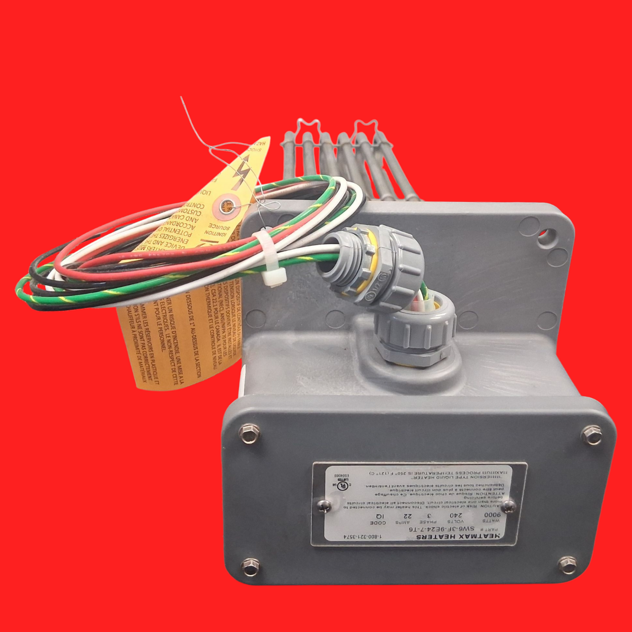 Heatmax Heaters SW6-3F-9E24-7-T6 Metal Over The Side Immersion Heater