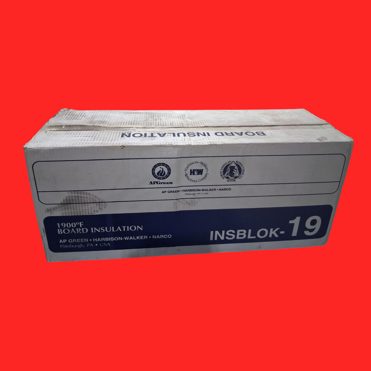 HarbisonWalker International 1-1/2" x 12" x 36" Insblok-19 10 Sheets/Box 1900°F Rated Mineral Wool Board