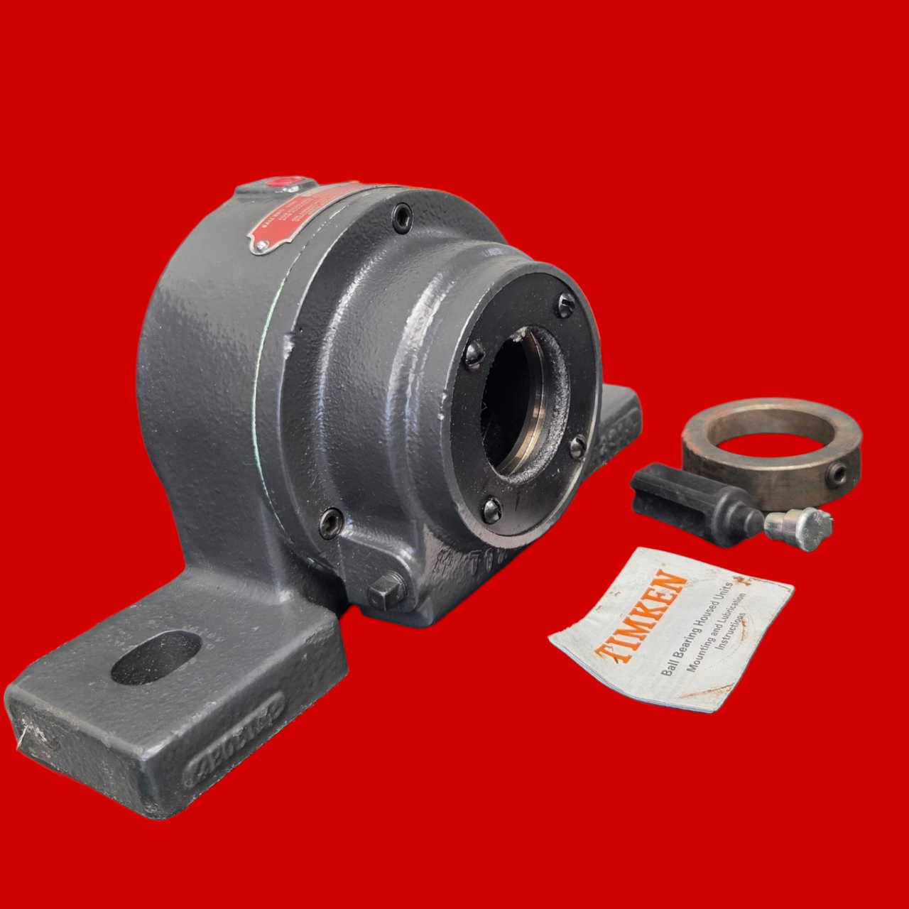 Timken SAL1 15/16 Pillow Block Ball Bearing Unit, 2-Bolt Base, 1-15/16 in Bore, Cast Iron Material, Standard Duty, Expansion Bearing (Floating)