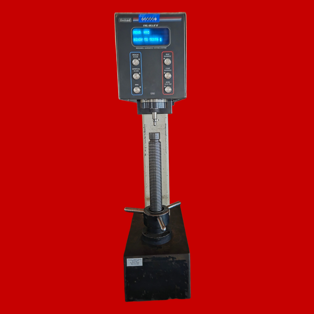 United Testing Rockwell Hardness Tester, Tru-Blue II