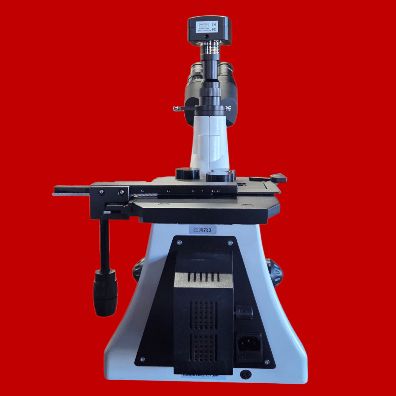 AmScope ME1400 Series Inverted Plan Optics Infinity-Corrected Polarizing Metallurgical Trinocular Compound Microscope 50X-500X Magnification with w/ 10MP USB 2.0 C-mount Camera, ME1400T-INF-10M