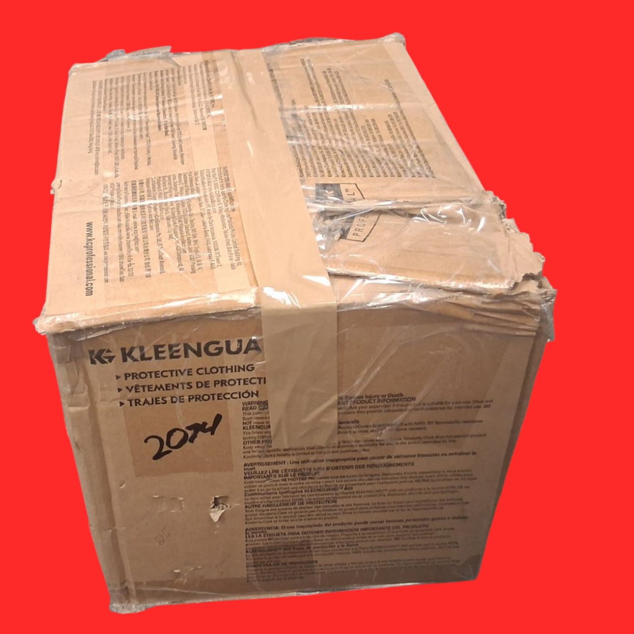 KleenGuard 38941 A35 2XL Coveralls Hooded, Elastic Wrist, Elastic Ankle, White, Box of 25