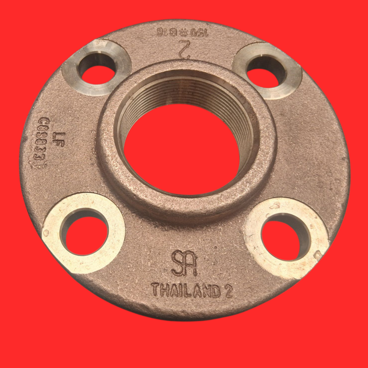 Siam Fittings Lead Free Brass 2" NPT, 150# Threaded Pipe Flange