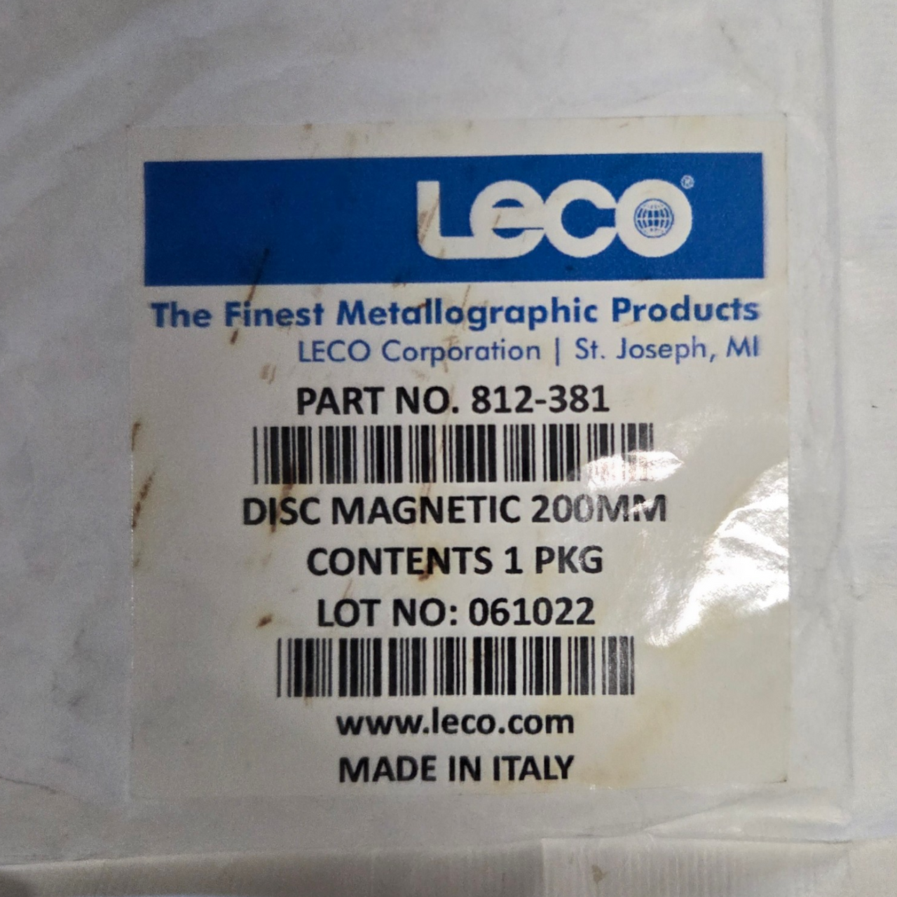 LECO 812-381 Magnetic Disc, 200MM