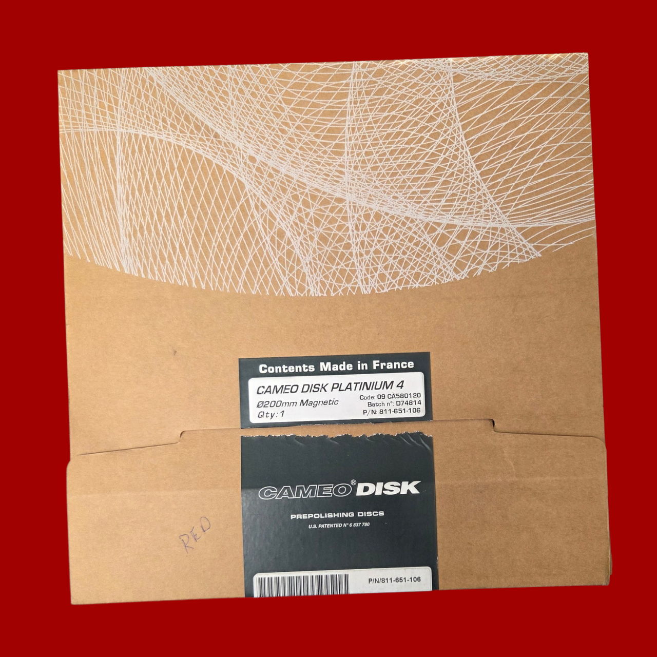 LECO 811-651-106 Cameo Disk Platinum 4 (Red), 200MM Magnetic