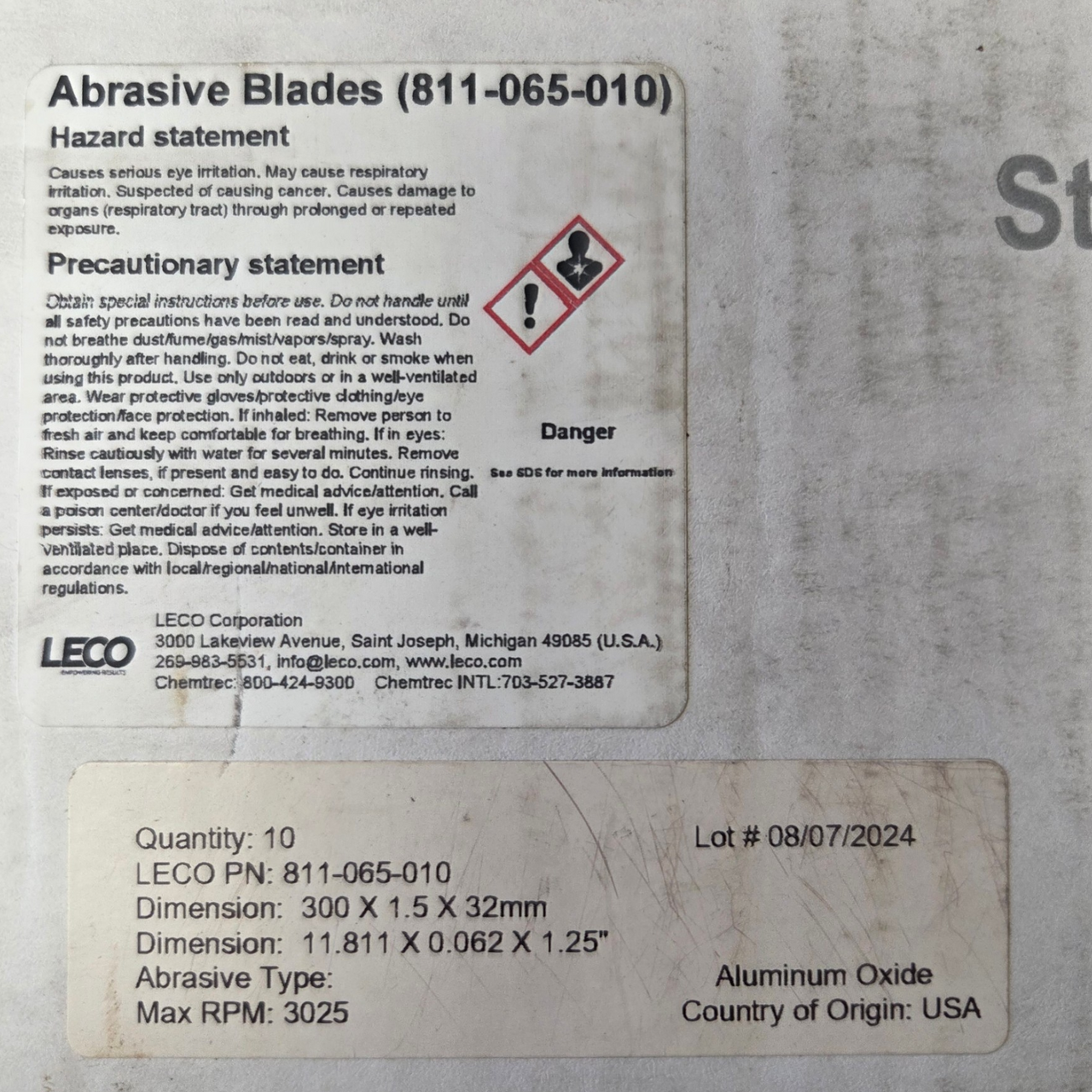 LECO 811-065-010 Cutting Disc 300mm, Pack of 10