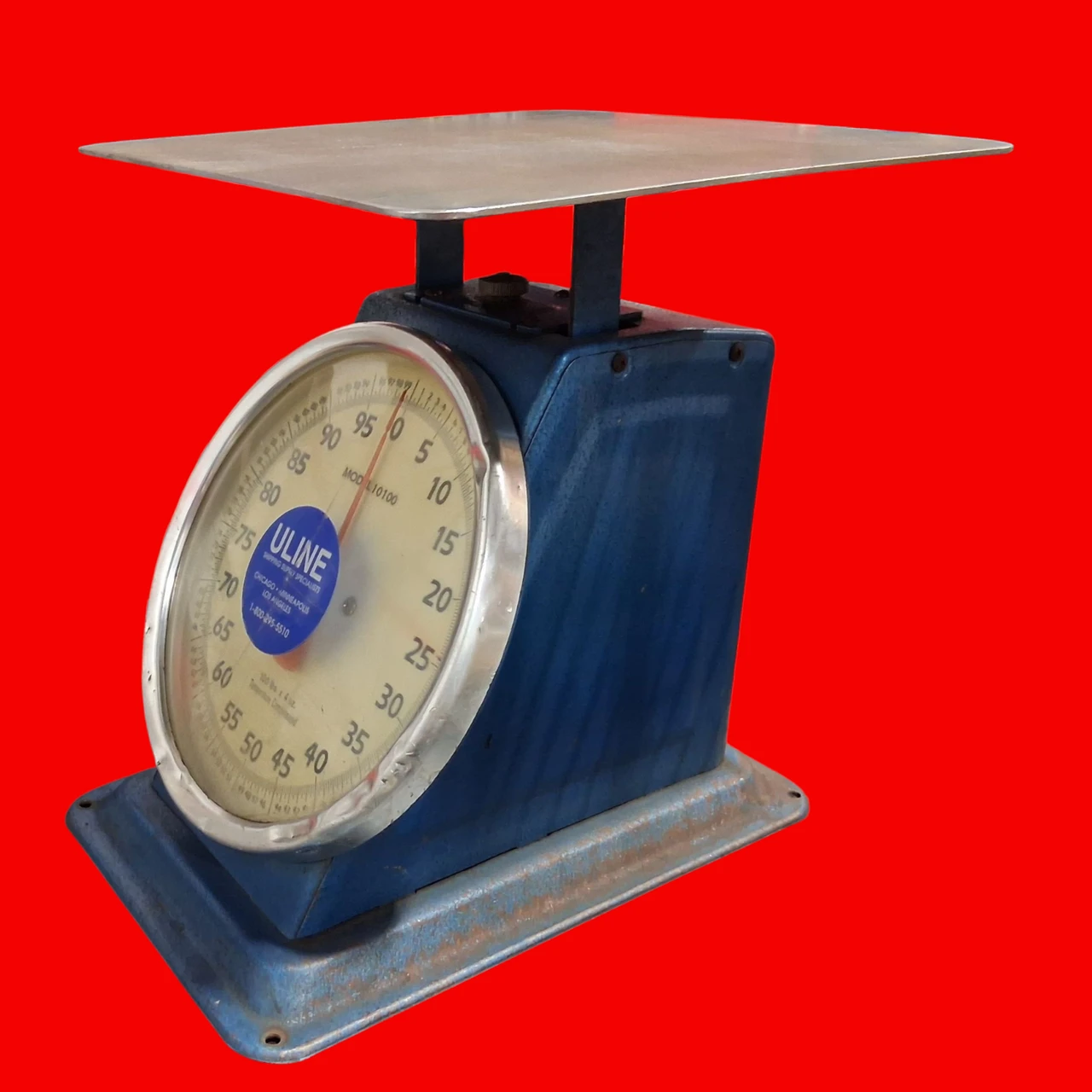 Uline Platform Dial Scale 100 lbs. x 4 oz.- Model 10100