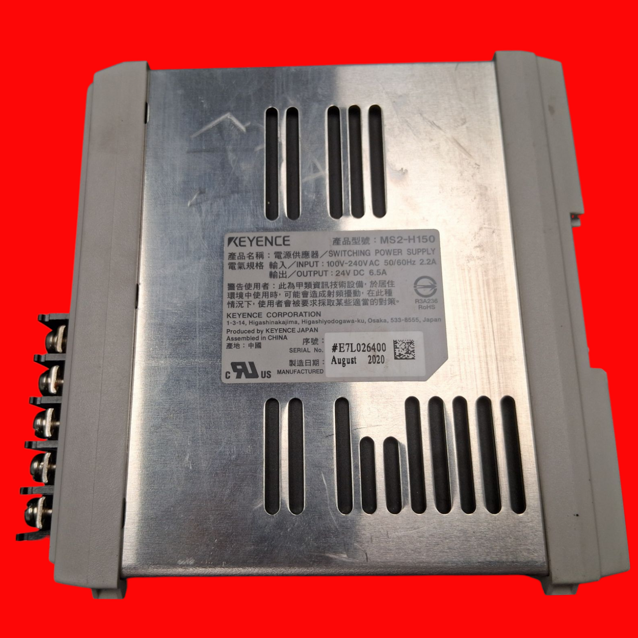 Keyence  Compact Switching Power Supply, Output Current 6.5 A, 150 W- Model- MS2-H150