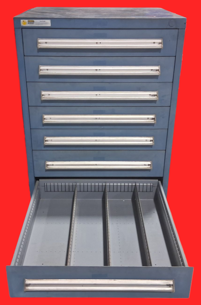 Stanley Vidmar Modular Drawer Cabinet, 9- Drawers, 30" Wide x 27.75"Deep x 59" Height- Part #SCU3144-FTNLDB