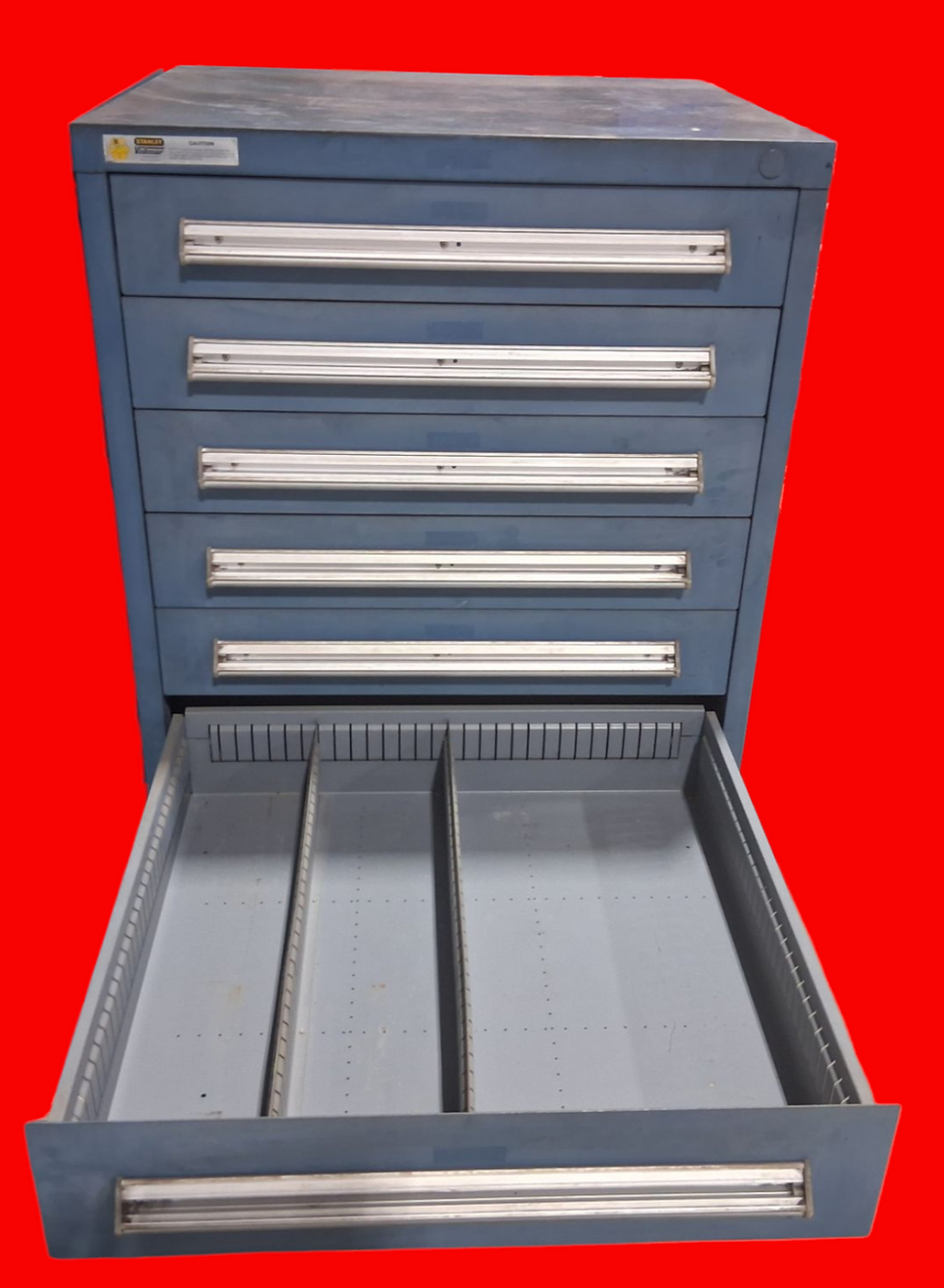 Stanley Vidmar Modular Drawer Cabinet, 9- Drawers, 30" Wide x 27.75"Deep x 59" Height- Part #SCU3144-FTNLDB