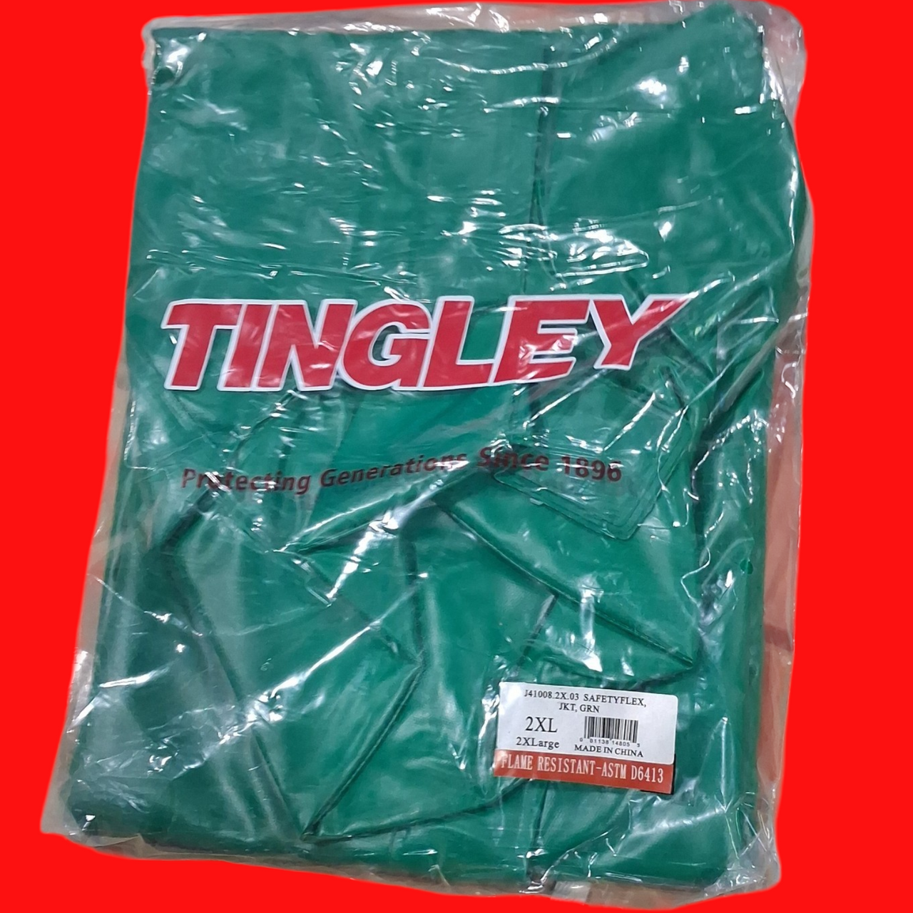 Tingley J41008.2X.03 Safetyflex Jacket Size 2XL, Green