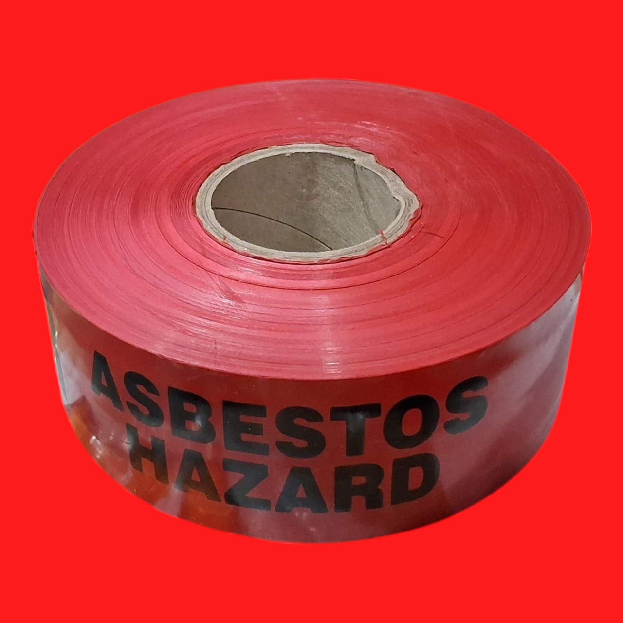 Accuform Danger Asbestos Hazard Barricade Tape 3-in. x 1000-ft. Roll