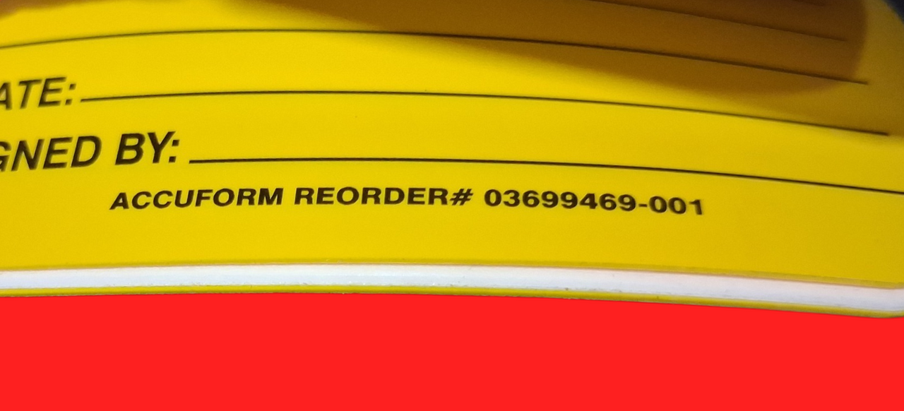 Accuform 03699469-001 6" x 3.5" Yellow and Black Barricade Safety Tags Pack of 25