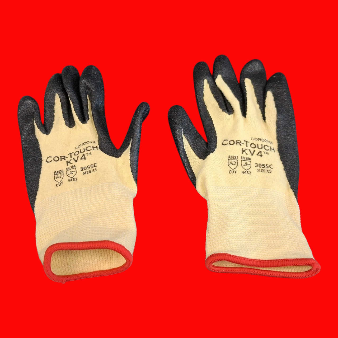 Cordova Safety COR-TOUCH KV4, Aramid/Lycra, A2 Cut: #3055CXS Size XS, 12 Pairs