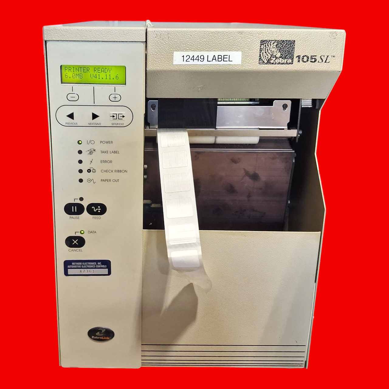 Zebra Technologies Industrial-Grade Thermal Barcode Label Printer- 105SL