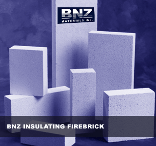 BNZ Materials PA-26 9 x 4.5 x 3" 2600°F Insulating Firebrick - 10ct Box
