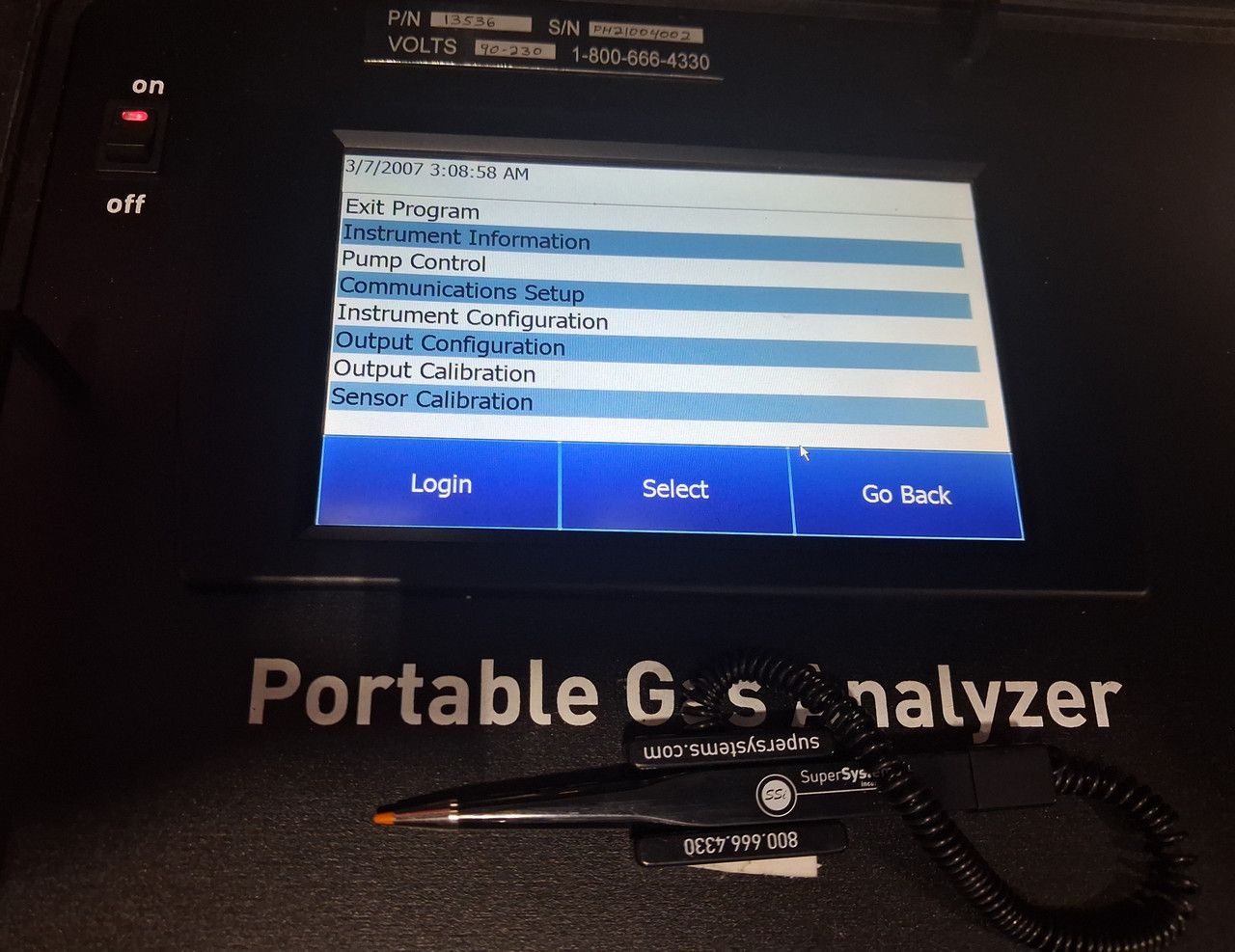 SSI Super Systems PH2 Portable Hydrogen Analyzer, PN: 13536