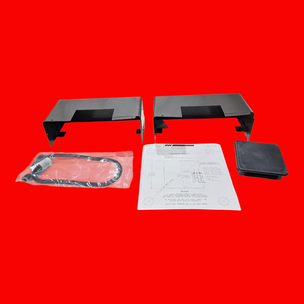 KW Industries Inc. 5" Square Lighting Pole Base Cover Installation Kit