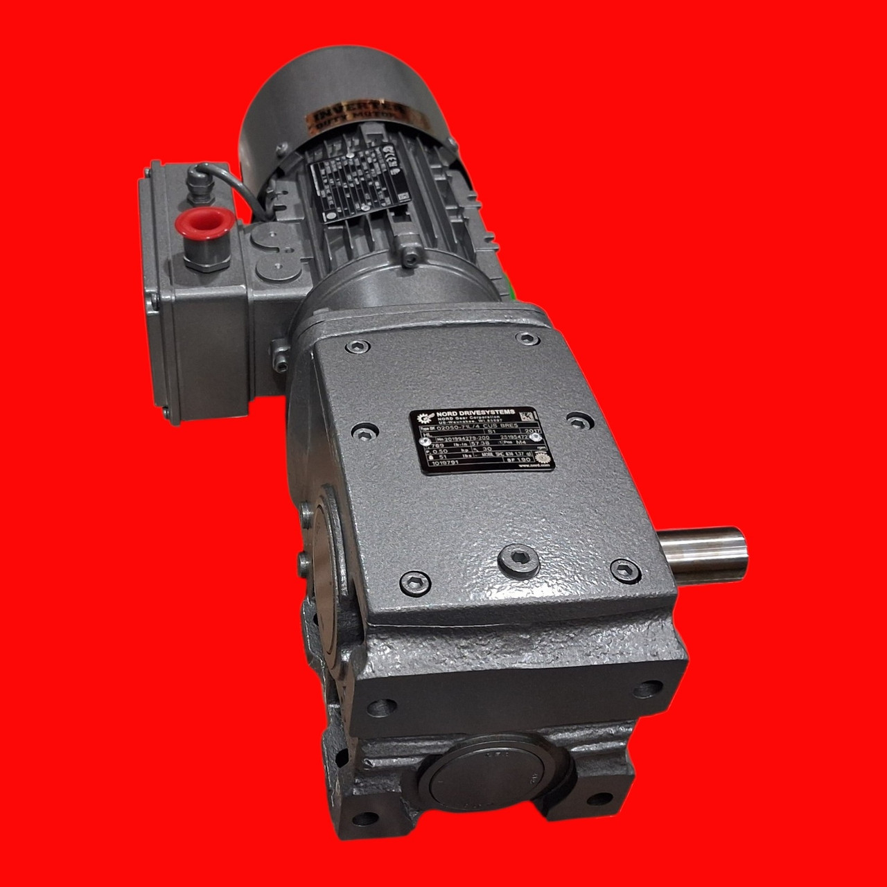 Nord Drivesystems SK02050-71L/4 CUS BRE5 HL Right-Angle Helical-Worm Gearmotor