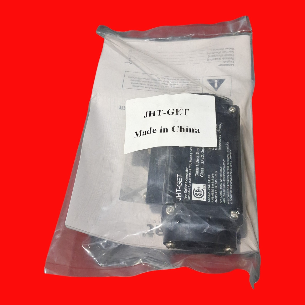 BriskHeat JHT-GET CSA Low-Profile Tee Splice Kit