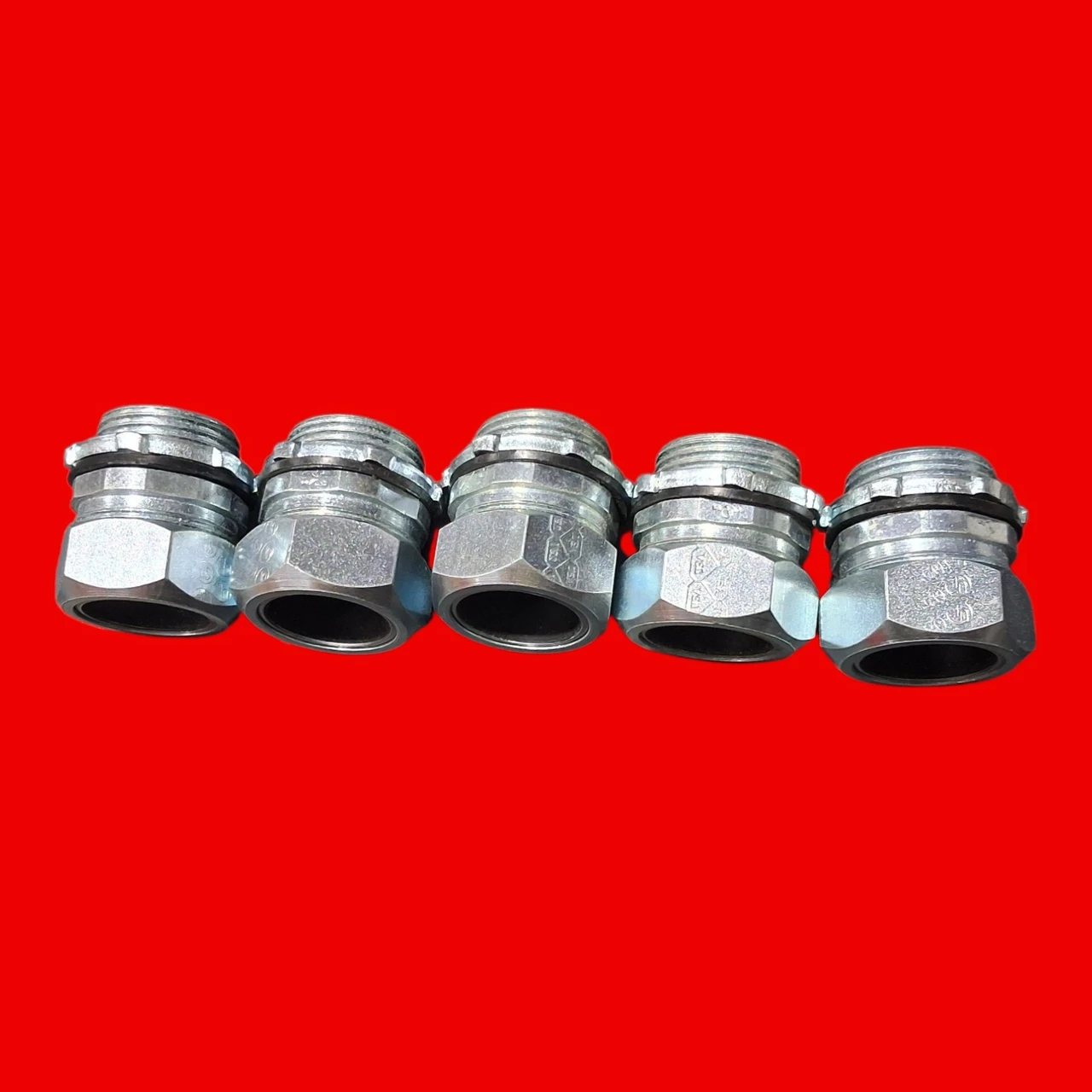 American Fittings Corp. CG18 1" Straight Metallic Cord Grip Connector- 5 Pack