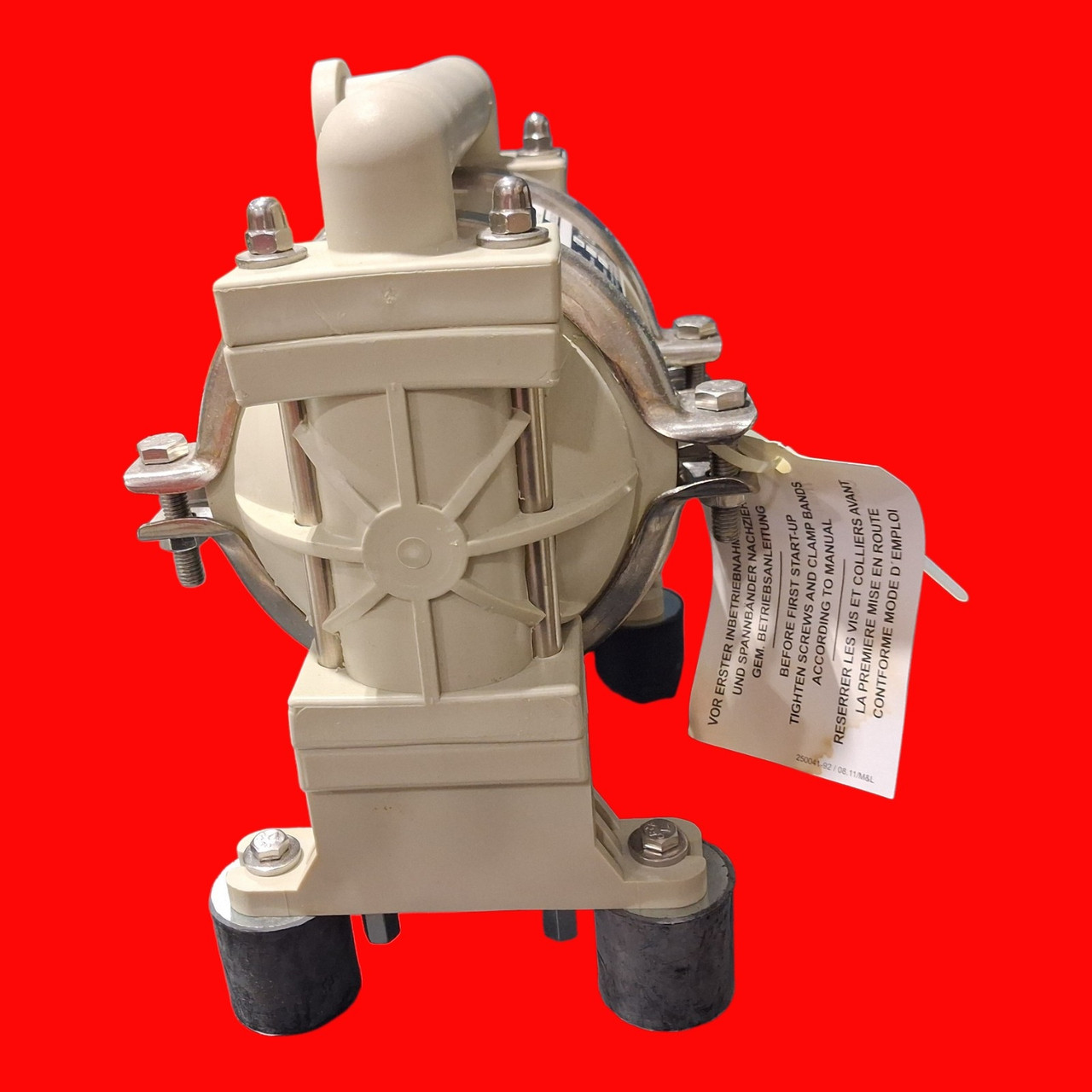 Depa DL15-PM-EET Air Operated Diaphragm Pump 1/2", Polypropylene