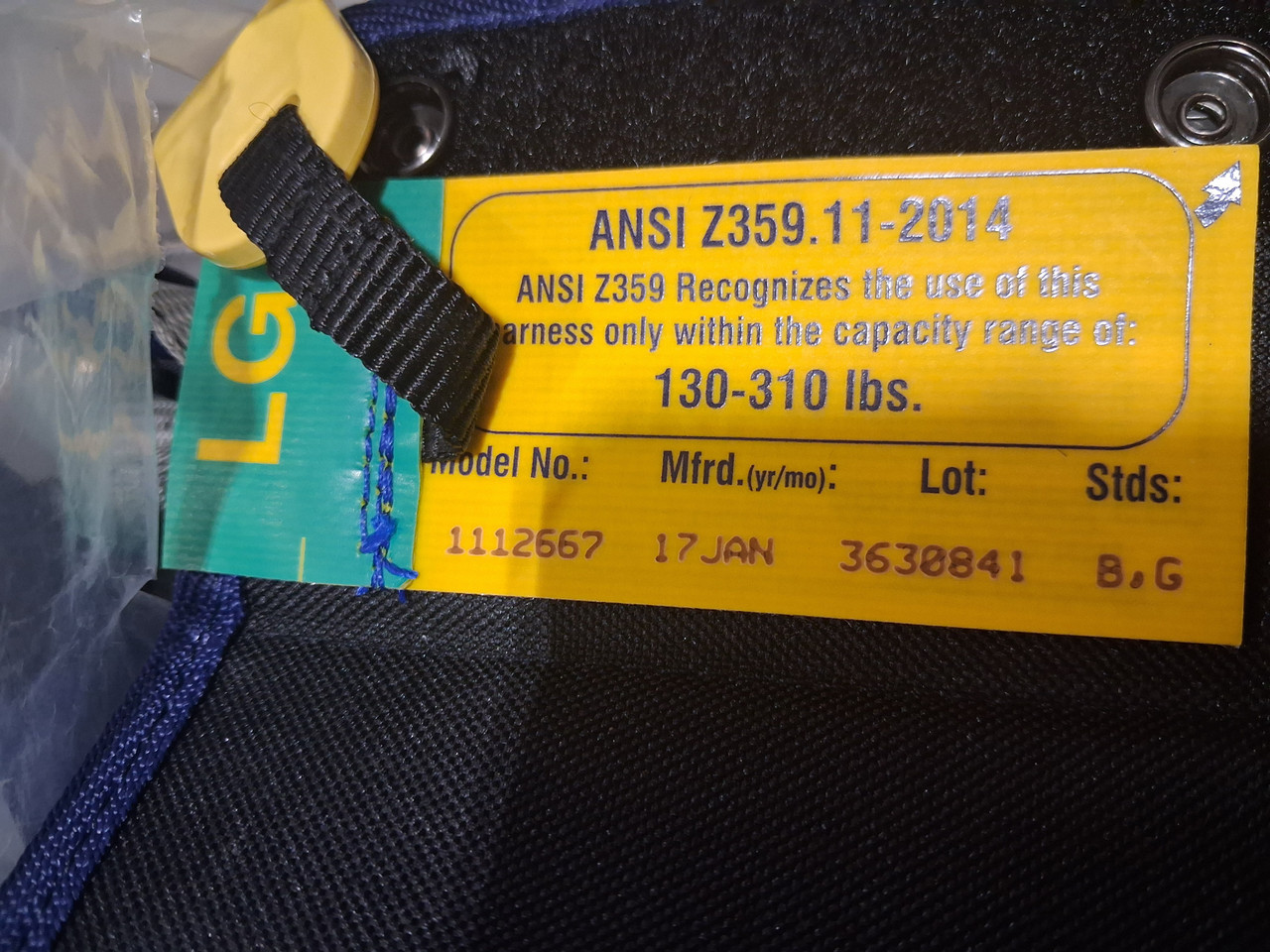 3M DBI SALA 1112667 ExoFit Strata Full Body Harness
