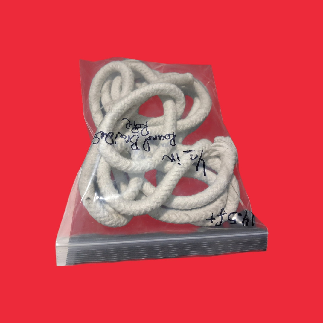 Taofibre 1/2" Ceramic Fiber Round Braided Rope - 14.5' Ft Long