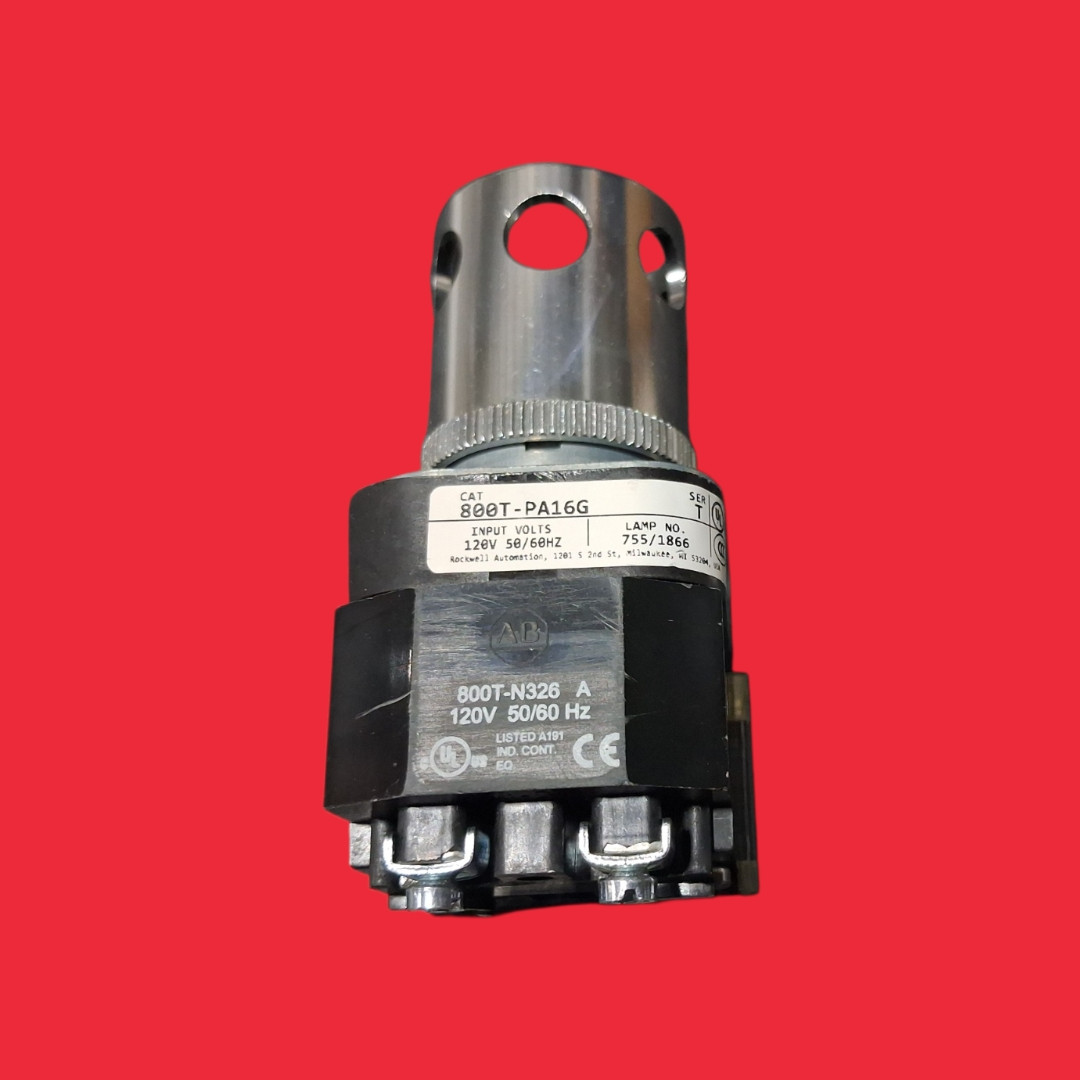 Allen-Bradley Series T Heavy-Duty, 30.5 mm, Illuminated, Momentary Push Button- 800T-PA16G (Missing Lens)