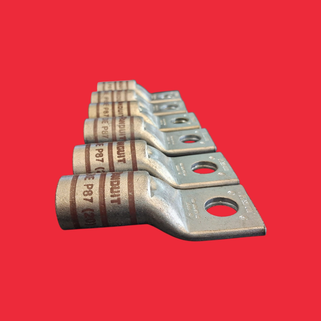 Panduit LCA500-58-6 Pan-Lug Copper 1 Hole Straight Tongue Compression Lug - 6pk