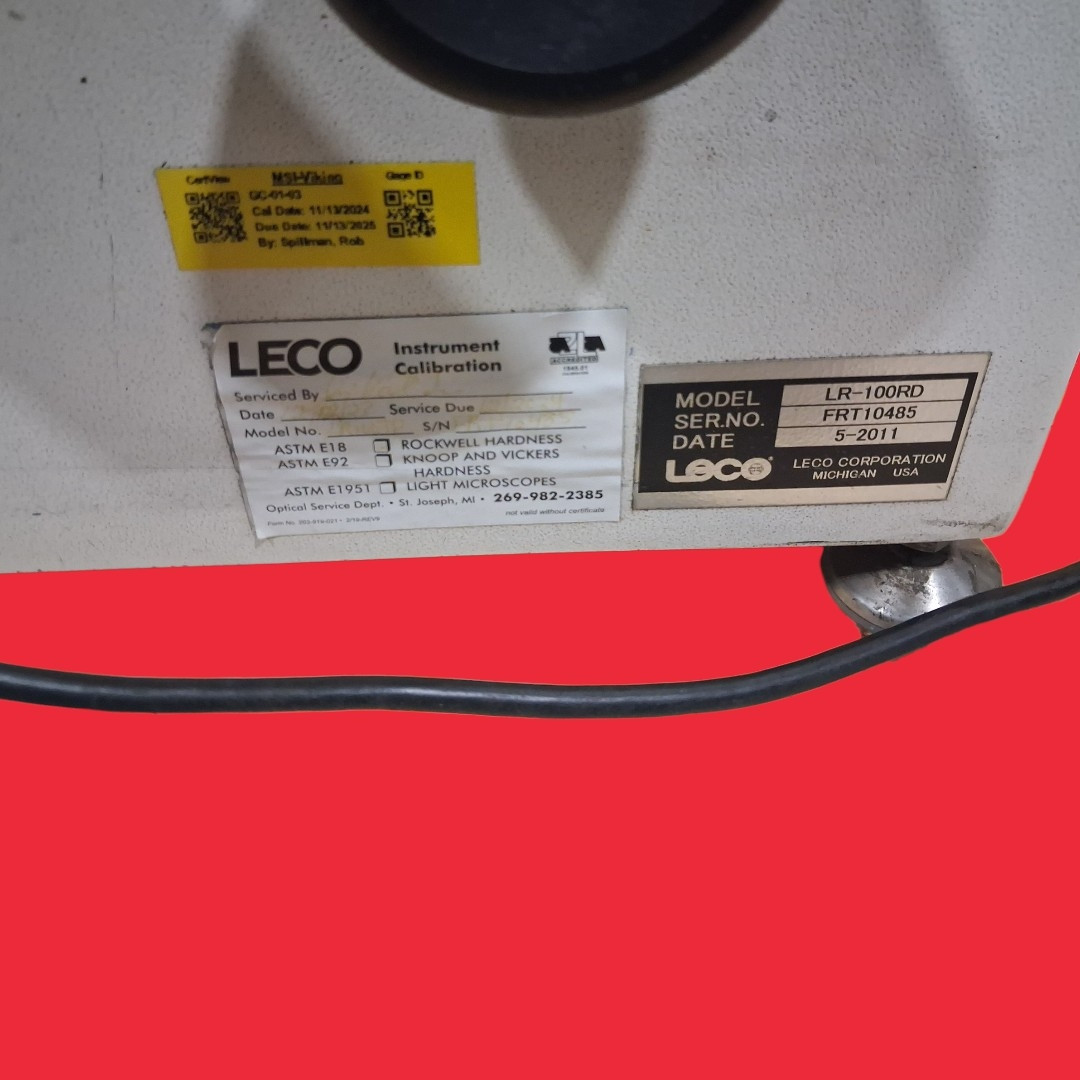 LECO Digital, Benchtop Rockwell-type Micro Hardness Testing System- LR-100RD