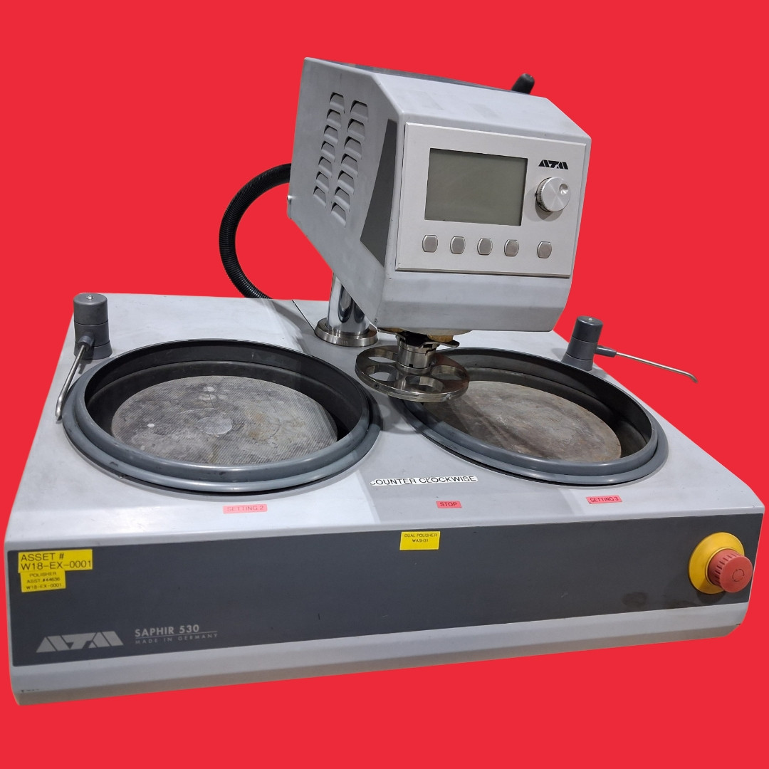 ATM Twin Wheel Grinder/Polisher W/ Rubin 500 Head- Saphir 530