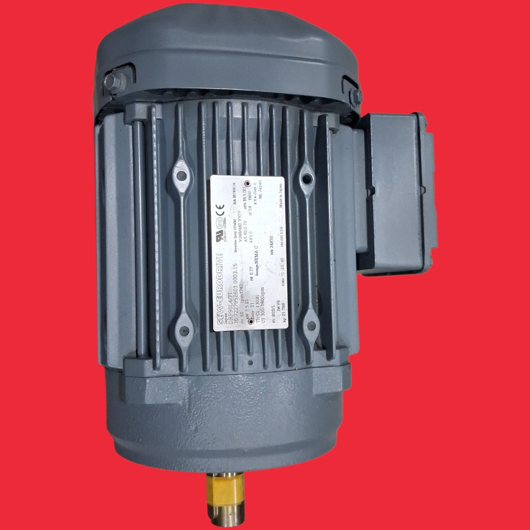 SEW EURODRIVE DRP90L4/FI 2 HP (1.5 kW), 240 / 480 V, 1740RPM Industrial AC Motor