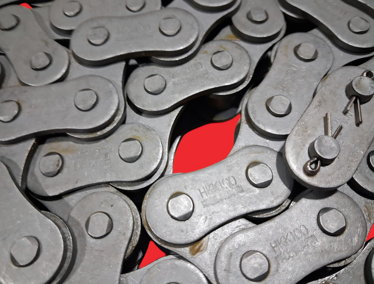 HKK 100R Aqua II ANSI #100, 1-1/4" Pitch Riveted Single-Strand Roller Chain 10 FT. Length