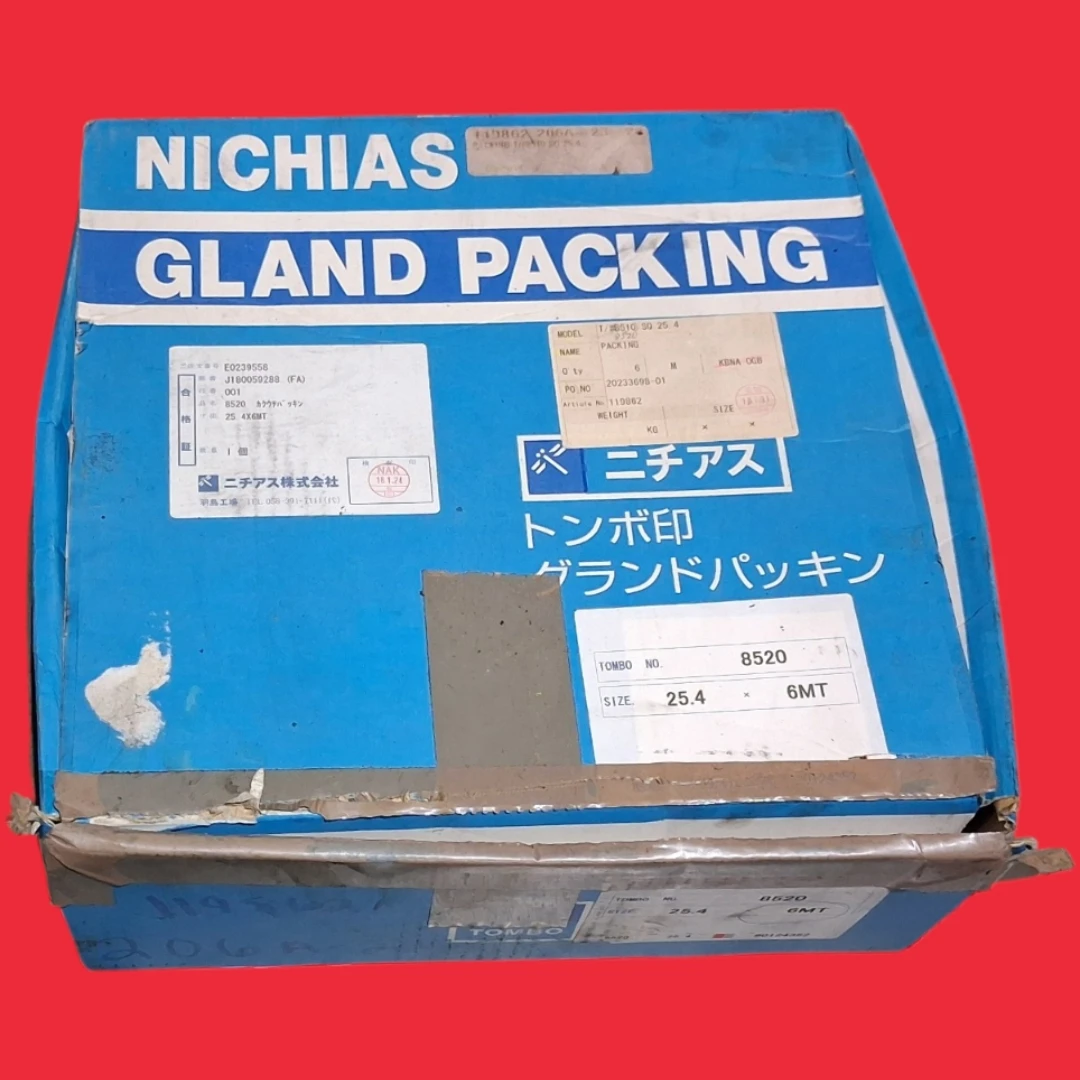 Nichias Corporation 8520 Tombo Brand 1" Square Braid Packing 20FT. Length