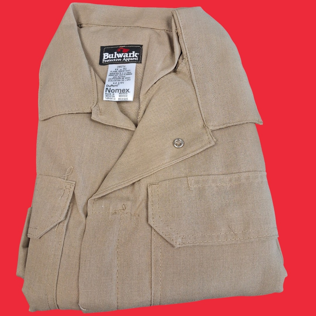 Bulwark CNB2TN Men's Lightweight Nomex FR Premium Coverall, Size 44, Regular, Tan