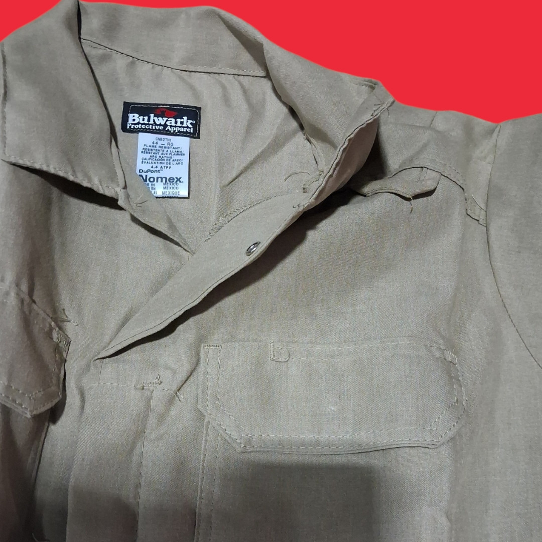 Bulwark CNB2TN Men's Lightweight Nomex FR Premium Coverall, Size 44, Regular, Tan