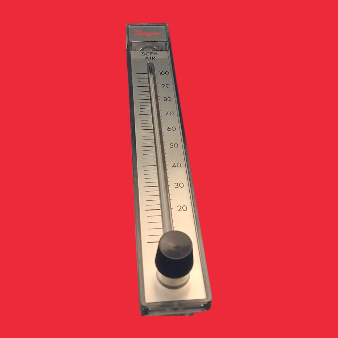 Dwyer RMC-102-SSV 10" (254 mm), 10 to 100 SCFH Polycarbonate, Rate-Master Variable Area Flowmeter